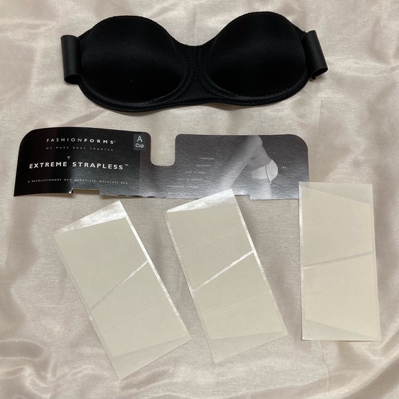 NWT Fashionforms Extreme Strapless Bra. 
Black. Size A cup. - Picture 6 of 6